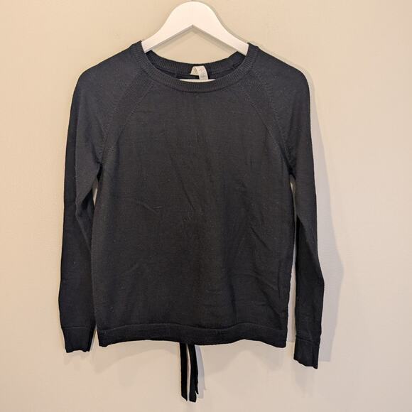 Lululemon TiedToYou Sweater Black Athleisure Casual Happy Hour Brunch - Size 6 - Picture 8 of 9